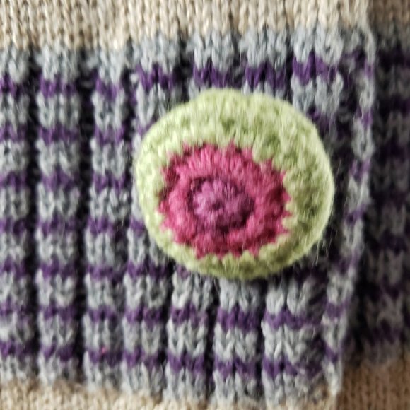 Vintage Christopher & Banks Hand Crochet Cardigan Sweater - Picture 7 of 8